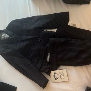 Boys pinstripe navy suit